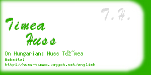 timea huss business card